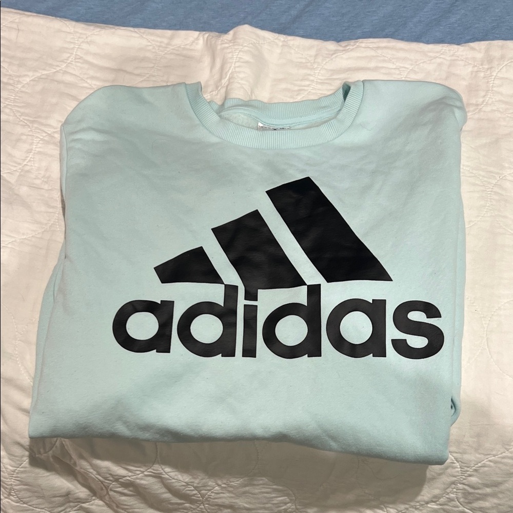 Adidas Mint Green Crewneck with Black Logo